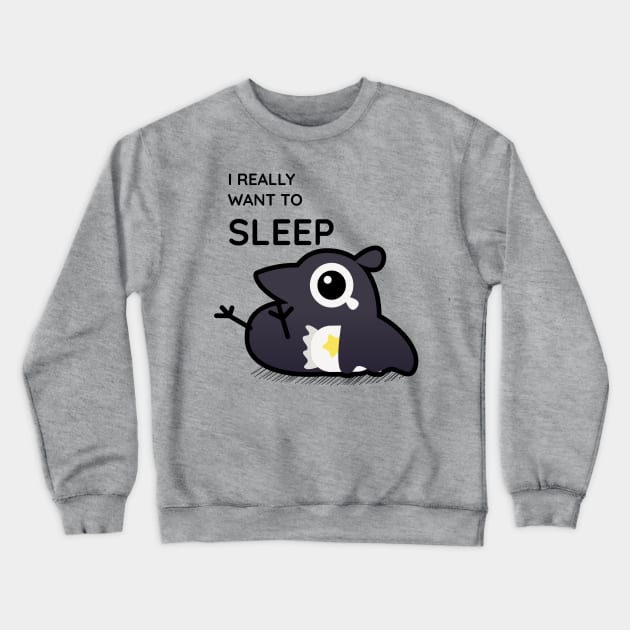 Sleepy crow Crewneck Sweatshirt by Crow Candice